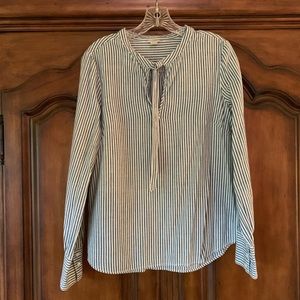 J Crew Blue Stripe Top